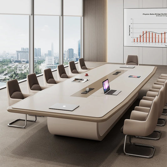 White Square Conference Tables Study Standing Laptop Luxury Office Desk Modern Coffee Work Tavolo Runoni Office Furniture CM50HY