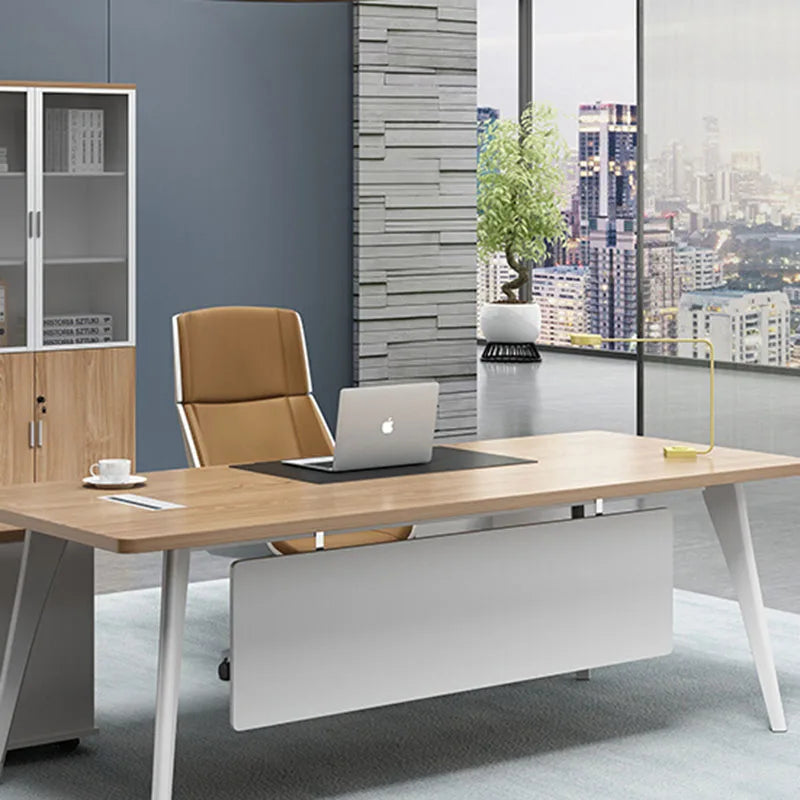 Standing Desk Adjustable Height Study Table Executive Simple Desktops L Shaped Student Conference Meuble Bureau Wooden Office