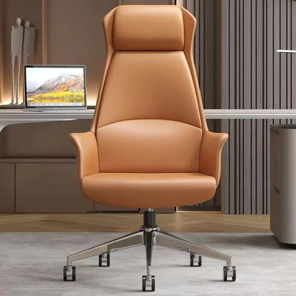 Swivel Computer Chair Ergonomic Mobile Study Leather Arm Office Chairs Living Room Floor Sillon Reclinable Office Furniture