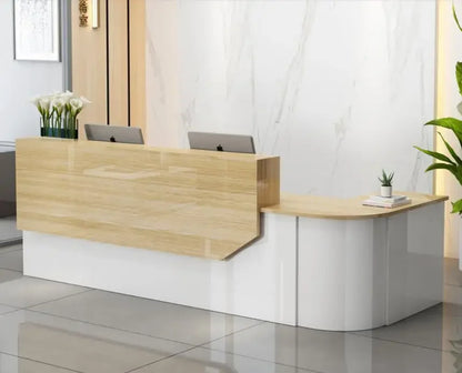 Company reception desk, cashier desk, curved bar counter, training institution, beauty salon, clothing store, simple and modern