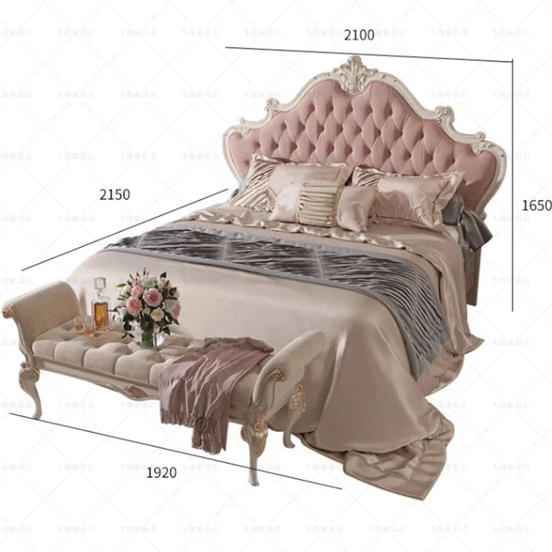 Bedroom Luxury Bed Master Multifonction Nordic Sleeping Queen Size Bed French Lounge Home Camas De Casal Bedroom Furniture