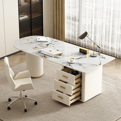 Executive White Gaming Desk Office School Laptop Boss Computer Desk Desk Table Study Work Mesa Para Computador Nordic Furniture