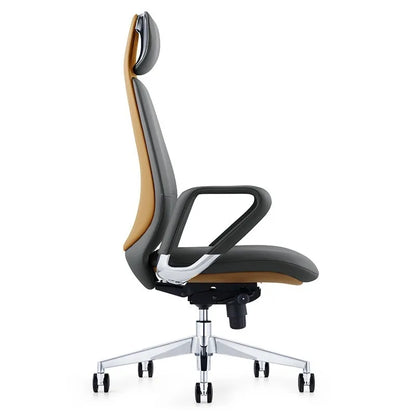 Ergonomic Chair Computer Chair Home Light Luxury Boss Chair Long Sitting Comfortable Back Seat Leather Office Chair Turn