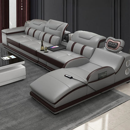 Luxury Modern Sofa Leather Massage Reclining Sectional Couch Lounge Daybed Canape Salon De Luxe Living Room Furniture