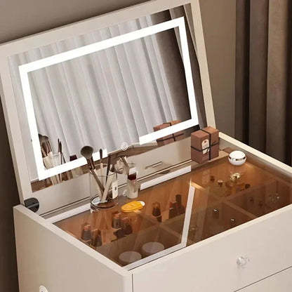 Cabinet Drawers Dresser Table Girl Modern Minimal Mirror Make Up Dressing Table Women Apartment Coiffeuse De Chambre Funiture