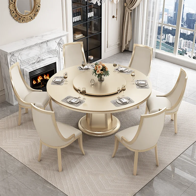 Round Outdoor Dinner Table Chairs Coffee Bar Modern Dinning Tables Sets Luxury Coiffeuse De Chambre Living Room Sets Furniture