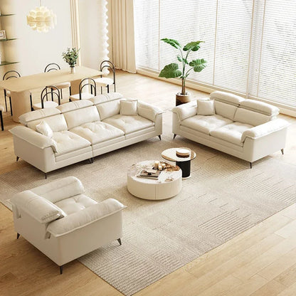 Cloud Leather Sofas Living Room Modern Luxury Bed Salon Sleeper Living Room Sofa Sectional Articulos Para El Hogar Furniture Set