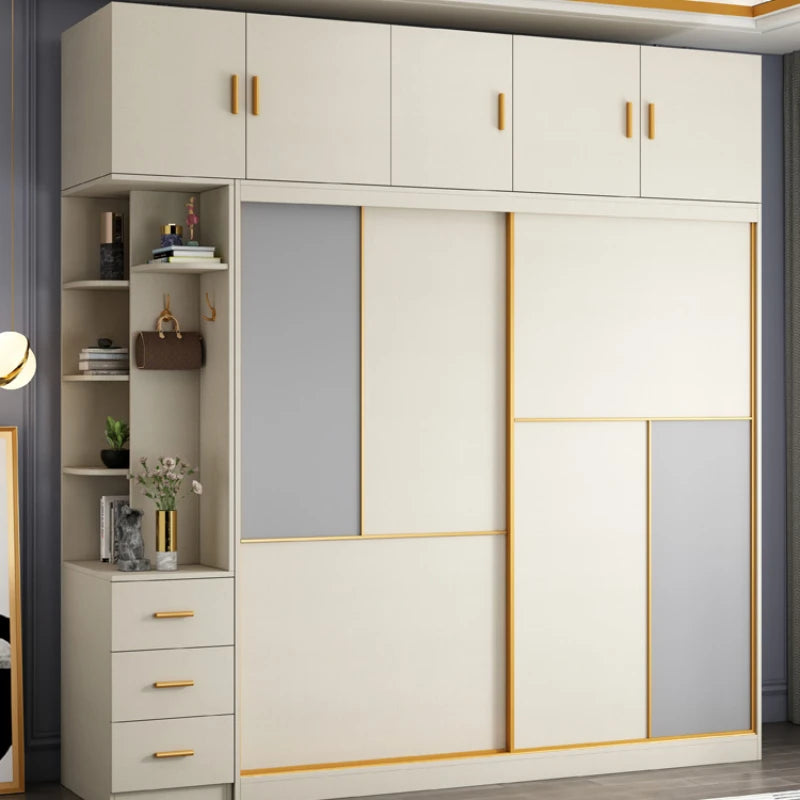 Modern Couples Wardrobe Design Luxury Wooden Home Wardrobe Storage Clothes Armadio Camera Da Letto Furniture Bedroom