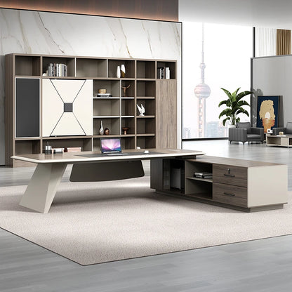 Office furniture: light luxury, simple and simple, modern executive desk, atmospheric manager, desk and chair combination