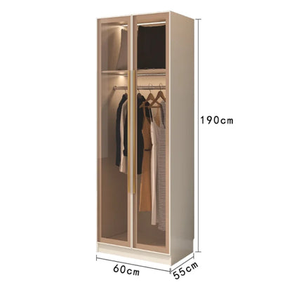 Hanging Storage Organizer Wardrobe Entry Wooden Bedroom White Wardrobe Glass Door Unique Ropero Armable Household Products