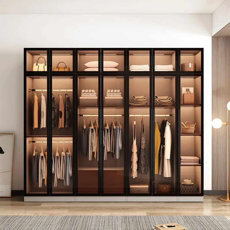 Luxury Display Wardrobes Drawers Luxury Display Space Saving Large Capacity Closet Door Storage Meubles De Chambre Furniture