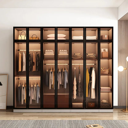 Luxury Display Wardrobes Drawers Luxury Display Space Saving Large Capacity Closet Door Storage Meubles De Chambre Furniture