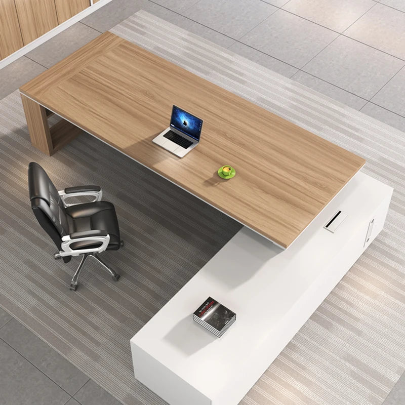 Office Executive Work Desk Wooden Pullout Under Storage Vanity Students Work Desk Appoint Scrivania Ufficio Modern Furniture