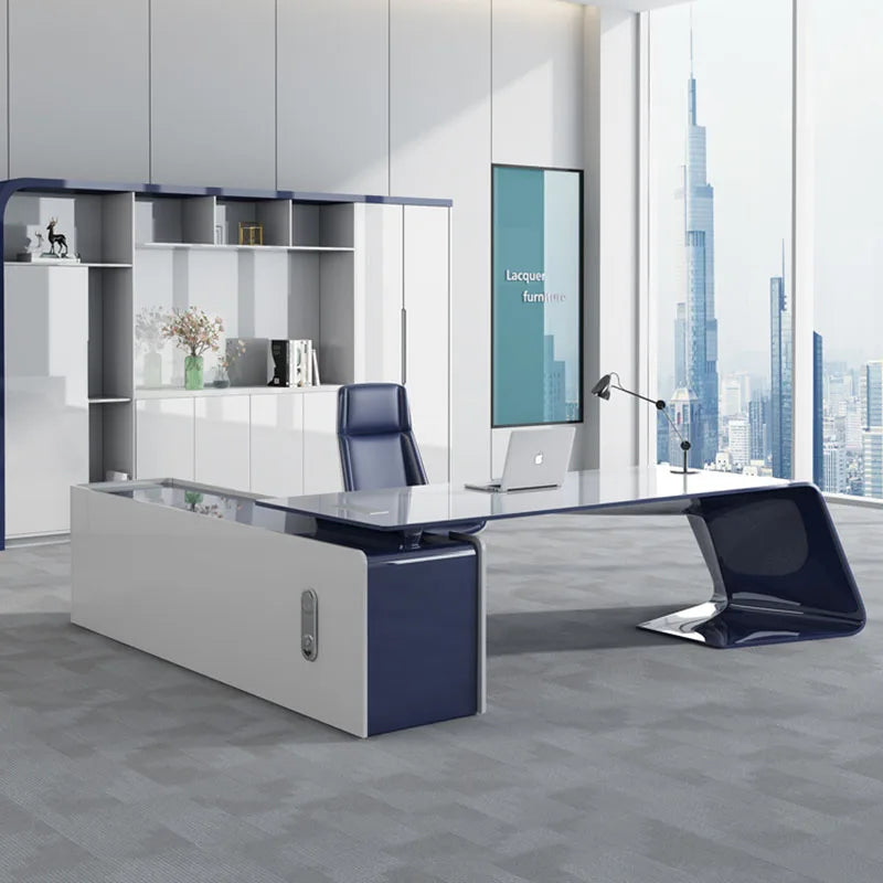 Work White Office Desks Writing Luxury Minimalist Modern Computer Executive Office Desk Storage Biurka Komputerowe Furnitures