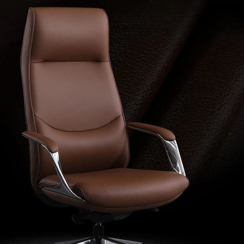 Professional Comfortable Office Chair Leather Sedentary Recliner Swivel Computer Roller Office Chair Sillas Office Furniture