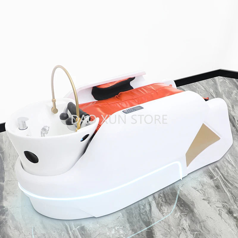 Electric Massage Hair Washing Bed Luxury Constant Temperature Shampoo Chair Therapy Krzeslo Szampon Salon Equipment MQ50SC