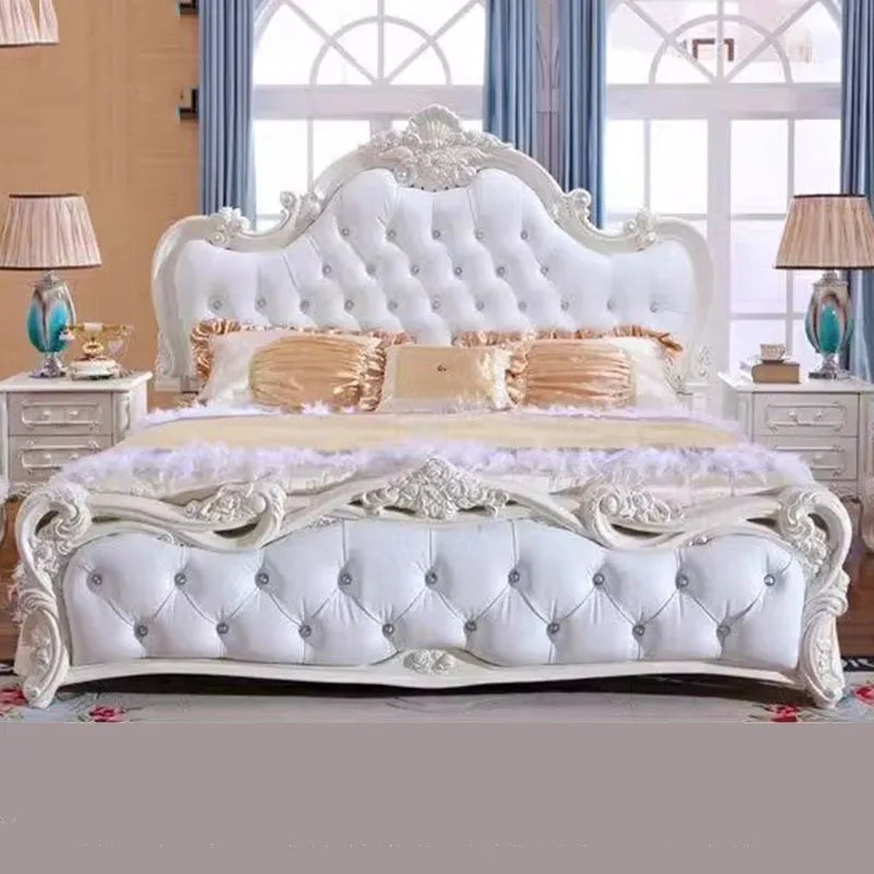 Nordic Luxury Bedroom Bed Pink Girls King Size Wooden Bedroom Bed Storage Princess Lit Deux Place Livingroom Furniture Sets