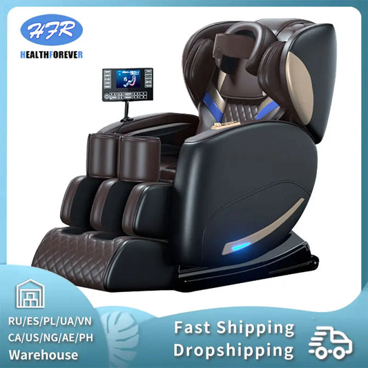 2024 Free Shipping Massage Chair 4D Zero Gravity Full Body and Recliner, Shiatsu Recliner, Massage Chair with Bluetooth Speaker