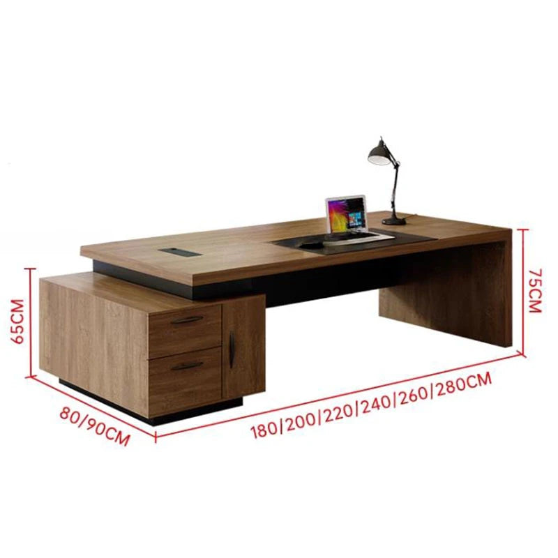 L Shaped Office Desk Computer Drawers Table Workbench Console Monitor Stands Desk Executive Mesa Escritorio Desk Accessories