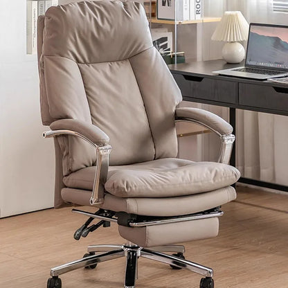 Leather Work Swivel Relaxing Recliner Gaming Chair Desk Footrest Executive Gamer Chair Computer Mobile Leather Modular Furniture