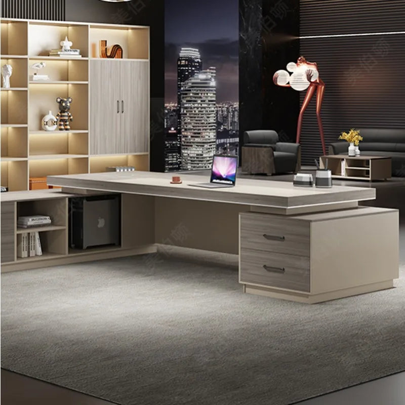 Computer Work Desk Workstation Pullout Under Organizer Storage Vanity Work Desk Appoint Scrivania Ufficio Luxury Furniture