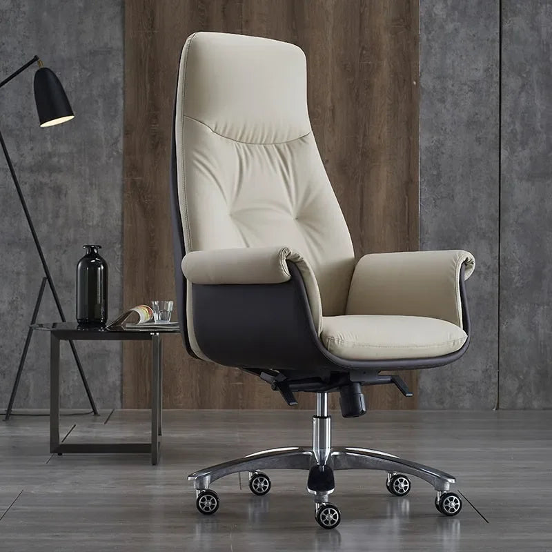 Luxury White Office Chair Design Handle Orthopedic Ergonomic Office Chair Roller Swivel Wheels Cadeiras Cute Furniture