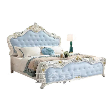 European Marriage Bed Luxury Queen Size Modern Bedroom Bed Storage Multifunctional Cama De Casal Luxuosa Home Furniture