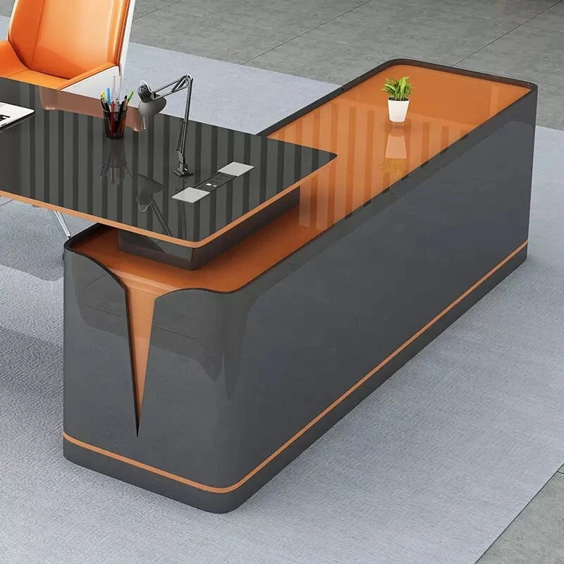 2024 Stock Modern Design Small Executive Office Desk CEO Office Table At Manager Boss Office Desk Commercial Furniture