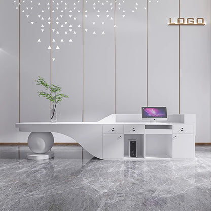 Service Counter Salon Reception Desk Customer Center Home Help Bar Furniture Luxury Office Minimalist Escritorio Table Barber