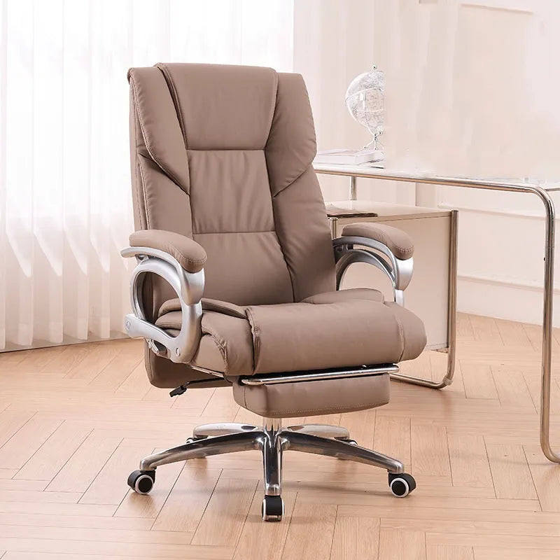 Leather Office Chair Dinning Comfortable Salon Ergonomic Gaming Chair Arm Vanity Study Cadeira Para Escritorio Furniture