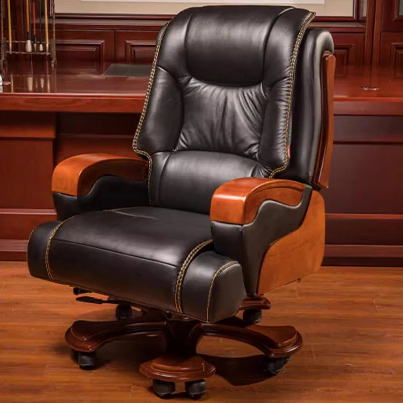 Nordic Relaxing Office Chair Conference Reading Executive Computer Office Chair Lazy Leather Throne Taburete Salon Furniture