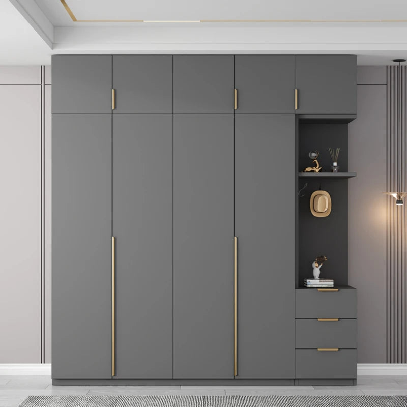 Space Saving Luxury Wardrobe Full Size Aesthetic Wooden Bedroom Wardrobe Closet Systems Drawers Ropero Armables Home Furniture