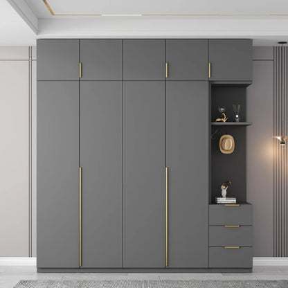 Space Saving Luxury Wardrobe Full Size Aesthetic Wooden Bedroom Wardrobe Closet Systems Drawers Ropero Armables Home Furniture