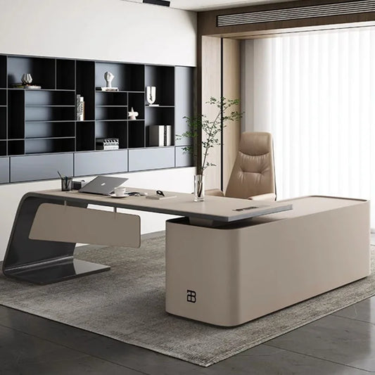 L Shaped Organizers Office Desk Executive Floor Modern European Computer Desks Writing Supplies Mesa De Escritorio Furniture