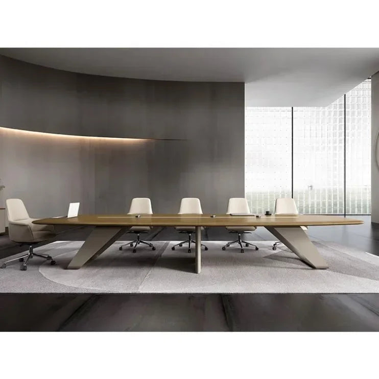 Conventional Wooden Office Conference Table For Meeting Room Used