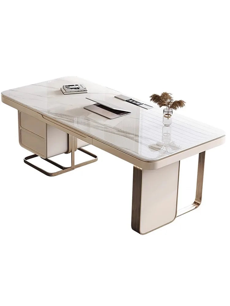 White Modern Executive Office Desk Table Corner Writing Vanity Stand Up Desk Table Study Scrivania Ad Angolo Home Furniture