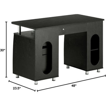 Espresso Writing Desk 47.25" Ergonomic