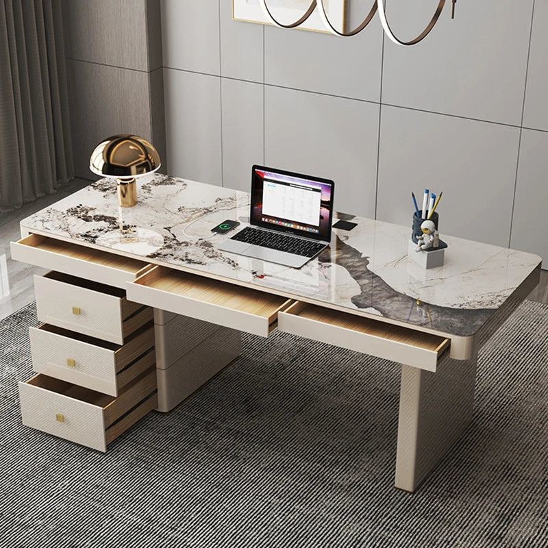 Computer Storage Work Table Workstation Executive Drawers Office Desk Modern Meeting Scrivanie Per Ufficio Office Furniture