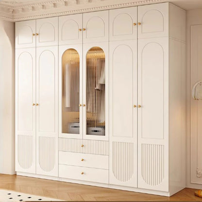 Luxury Multilayer Wardrobe Exhibit Wood Queen Open Closets Room Wardrobe Drawers Shelf Rangement Chambre Bedroom Furniture