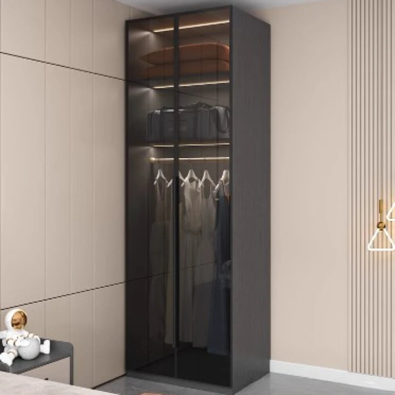 Organizer Shelve Wardrobe Black Luxury Modern Room Closet Wardrobe Multilayer Shelf Armario Ropero Dormitorio Bedroom Furniture