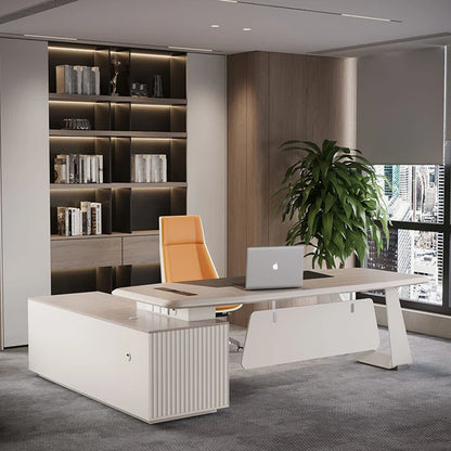 Modern Metal Office Desks Work Gaming Organizer Executive Shelf Computer Office Desks Drawers Tavolo Scrivania Ufficio Furniture