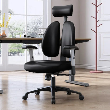 Back Pillow Office Chair Luxury Black Wheels Gaming Office Chair Swivel Support Cadeira Para Computador Office Furniture