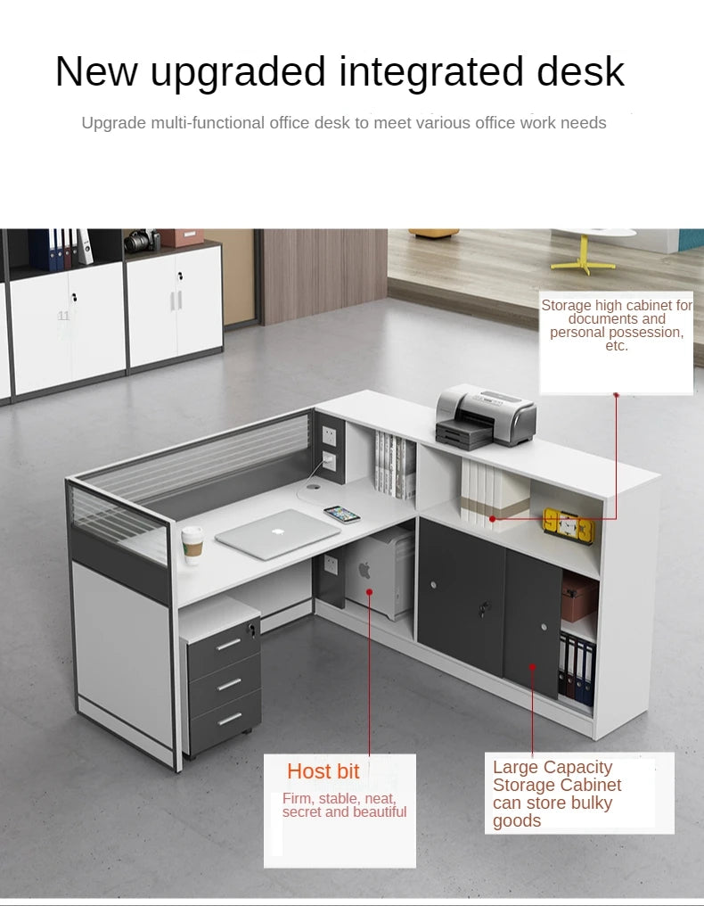 Bureau de travail Staff office partition desk cubicle workstation commercial Office Furniture modular office table and chair set