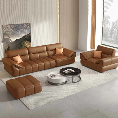 Nordic Minimalist Sofa Genuine Leather Luxury Modern Modular Sofa Living Room Lounge Kanapy I Sofy Do Salony Home Decor