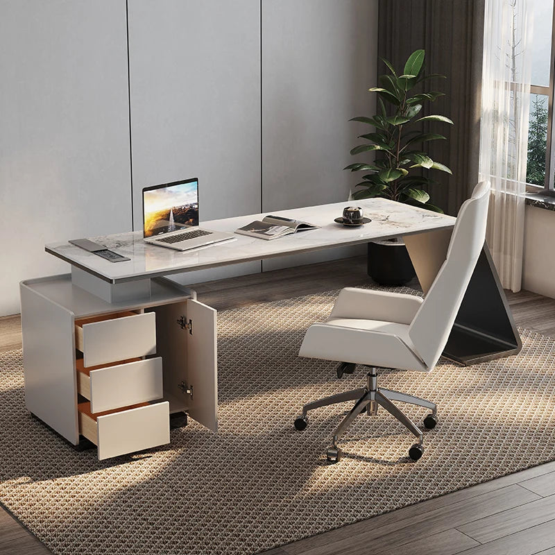 Executive Computer Study Table Modern Italian Reception Writing Standing Desk Corner Escritorios De Ordenador Luxury Furniture