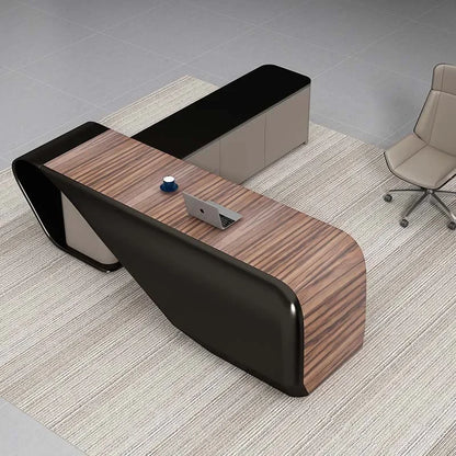 Ceo Office Furniture Desk Workstation Modern Manager Boss L Shape Table Luxury Executive Office Desk With Chair