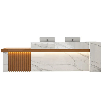 Reception Counter Reception Desk Cosmetics Hairdressing Executive Office Desk Curved Comptoir De Reception Modern Furniture