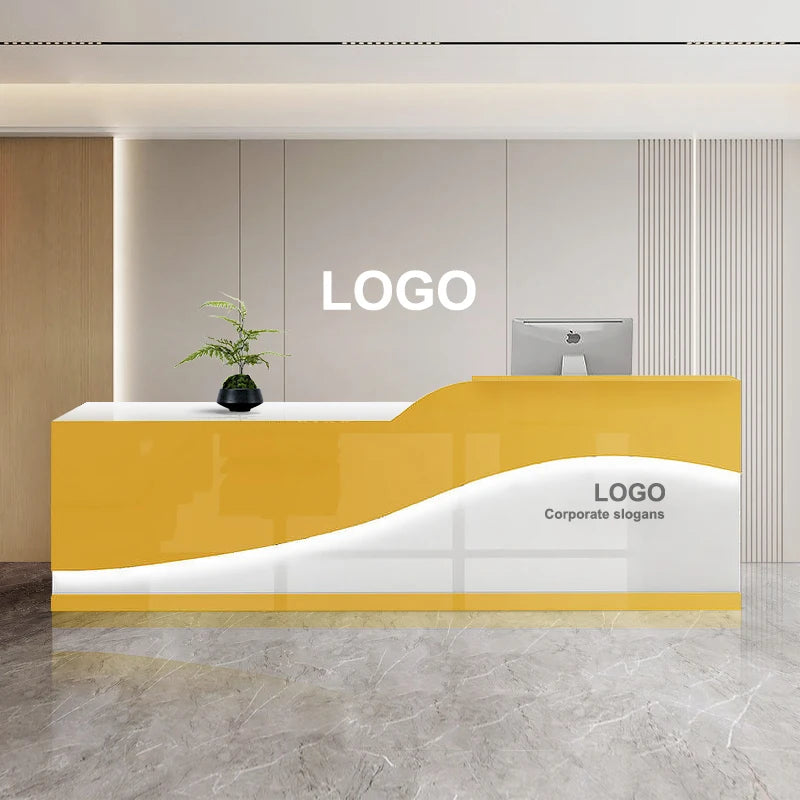 Classic Modern Reception Desks Design Stylish Nordic Retro Reception Desks Office Elegant Mostrador Commercial Furniture