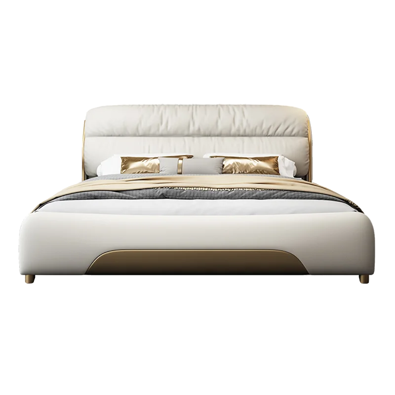 Aesthetic Marriage Bed Nordic Minimalist King Size Double Bed Modern Luxury Cama De Lujo Para Dormitorio Bedroom Furniture