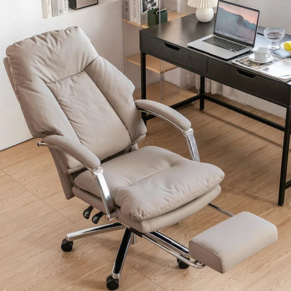 Leather Work Swivel Relaxing Recliner Gaming Chair Desk Footrest Executive Gamer Chair Computer Mobile Leather Modular Furniture